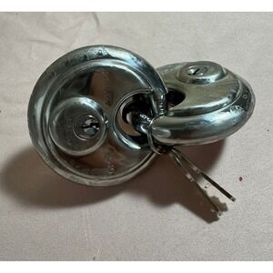 Master Lock No 40 Stainless Steel Discus Padlocks Keyed Alike Set of 2 with Keys